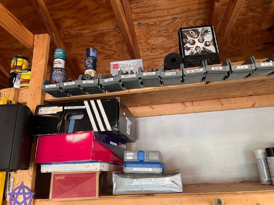 LOT SPRAY PAINT, ETC (CONTENTS OF SHELF)