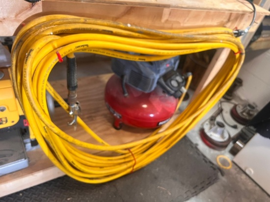 Lot - Porter Cable Air Compressor With Yellow Air Hose
