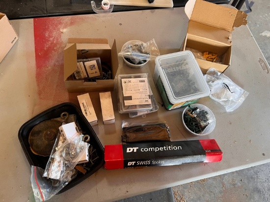 LOT ASSORTED - BICYCLE HARDWARE, ETC