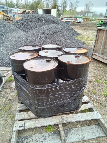 Pallet of Metal Barrels