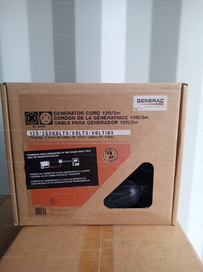 Generac 10ft 30amp Power Chord