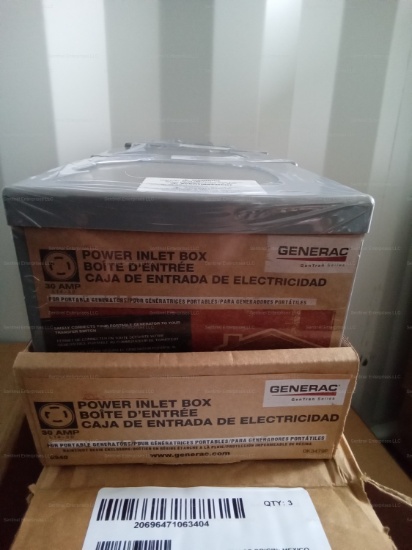 Box of Generac 30amp Power Inlet Boxes