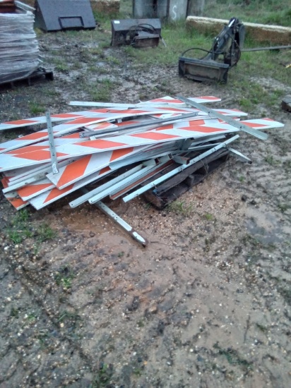 Pallet of used Construction Barriers