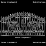 14ft Dual Swing Iron Gate (Deer)