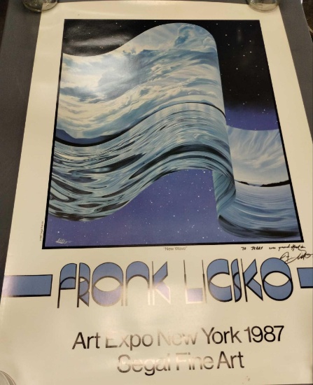 1987 Fronk Licsko "New Wave" Autographed New York Art Expo Poster