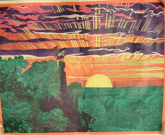 1976 Blacklight "Satan Overlooking Paradise" poster