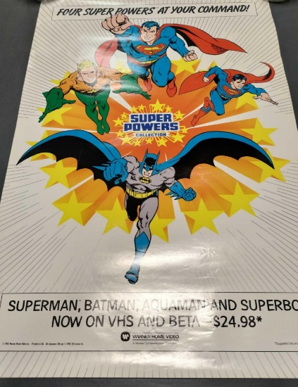 1985 Super Powers Collection Superman, Batman  Poster