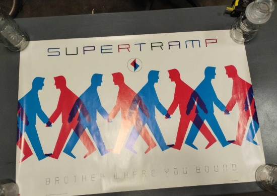 1985 Supertramp Brother Where You Bound A & M Records Poster