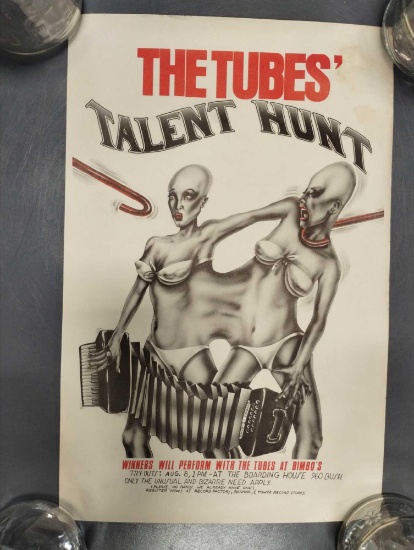 THE TUBES " Talent Hunt " San Francisco promo poster