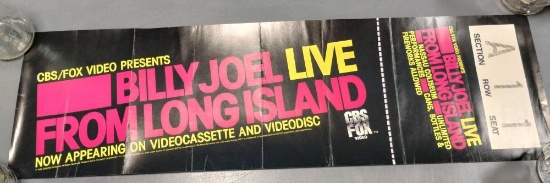 Billy Joel "Live From Long Island" Video cassette promo poster