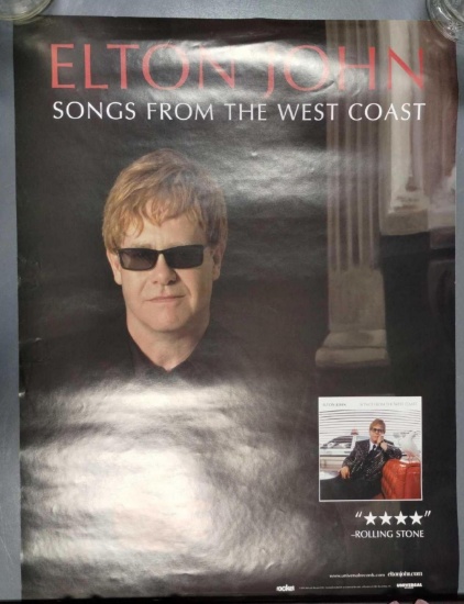 Elton John Songs from the West Coast Double Sided poster