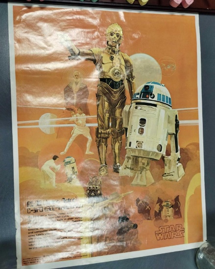 1977 Star Wars C3P0 & R2D2 Coca Cola poster