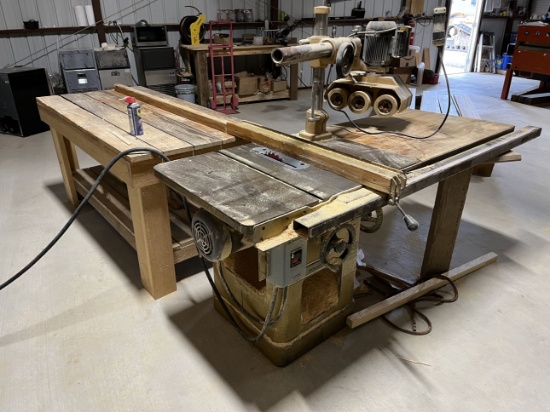 Powermatic 66 Table Saw separate power end feeder