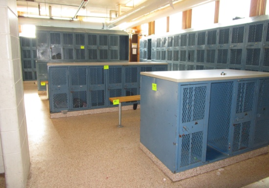 Locker Section #31 To #81, 6 Foot Bench, 11 Foot Bench