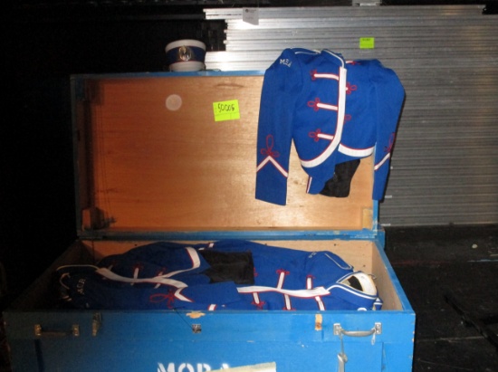 (4) Wood Boxes full of Marching Band  Uniforms