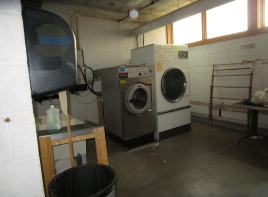 Contents of Room124, Industrial Washer & Dryer, Plastic Dual Wash Sink, Tow