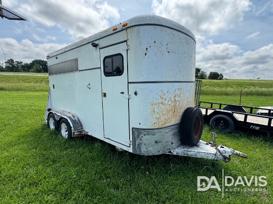 2 HORSE SLANT TRAILER W/ TACK ROOM