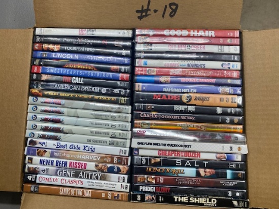 Assorted DVD's - Approximately 40 Per Box