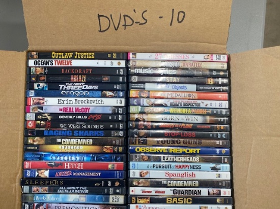 Assorted DVD's - Approximately 40 Per Box