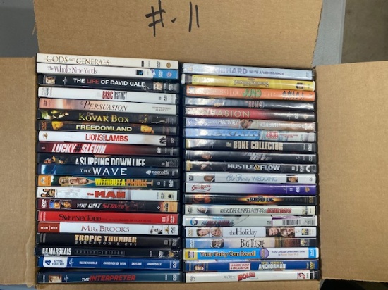 Assorted DVD's - Approximately 40 Per Box