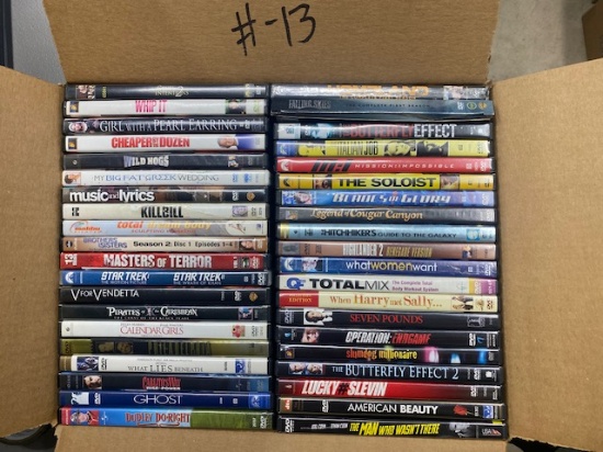 Assorted DVD's - Approximately 40 Per Box