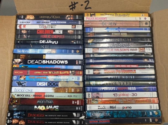 Assorted DVD's - Approximately 40 Per Box