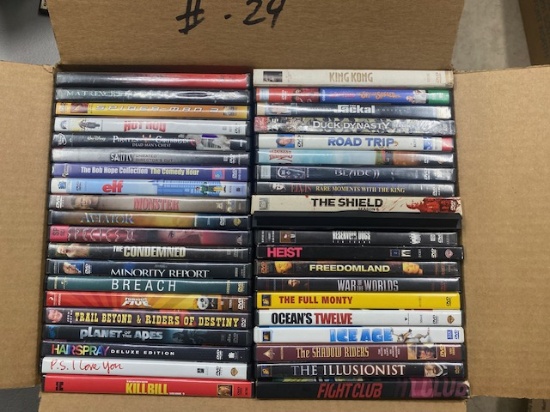 Assorted DVD's - Approximately 40 Per Box