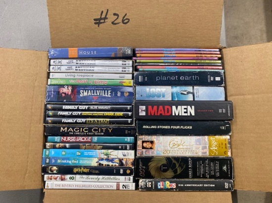 Assorted DVD's - Approximately 40 Per Box