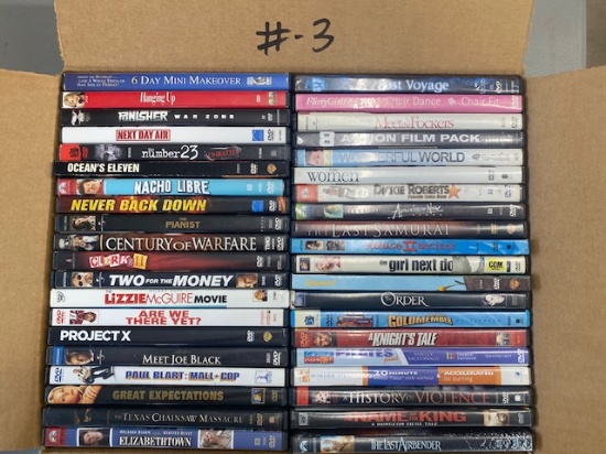 Assorted DVD's - Approximately 40 Per Box