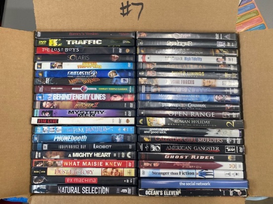 Assorted DVD's - Approximately 40 Per Box