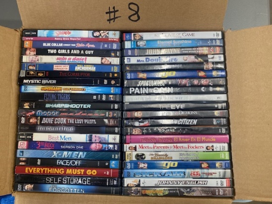 Assorted DVD's - Approximately 40 Per Box