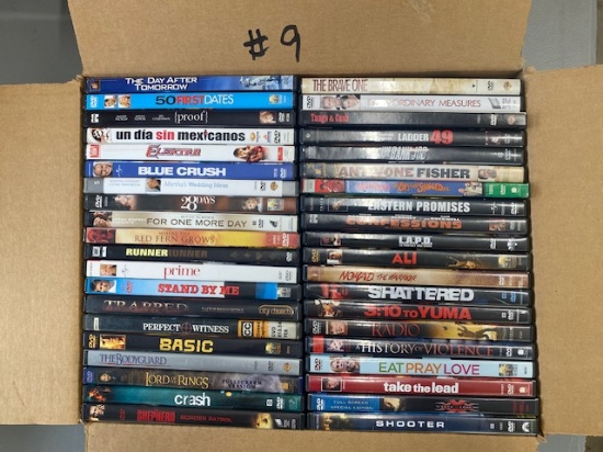 Assorted DVD's - Approximately 40 Per Box