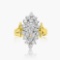 14K TWO TONE GOLD 0.80CT DIAMOND RING