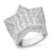 14K WHITE GOLD 10.00CT DIAMOND RING