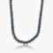 14K WHITE GOLD 100CT BLACK DIAMOND NECKLACE