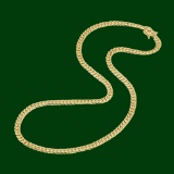 14K SOLID YELLOW GOLD 9MM CUBAN LINK 22 INCH NECKLACE