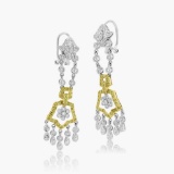14K WHITE GOLD 0.77CT DIAMOND EARRINGS