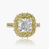 14K YELLOW GOLD 3.00CT DIAMOND RING