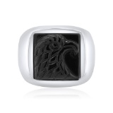 JOHN HARDY EAGLE ONYX RING