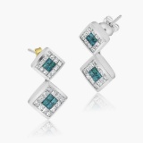 18K WHITE GOLD 1.71CT DIAMOND EARRINGS