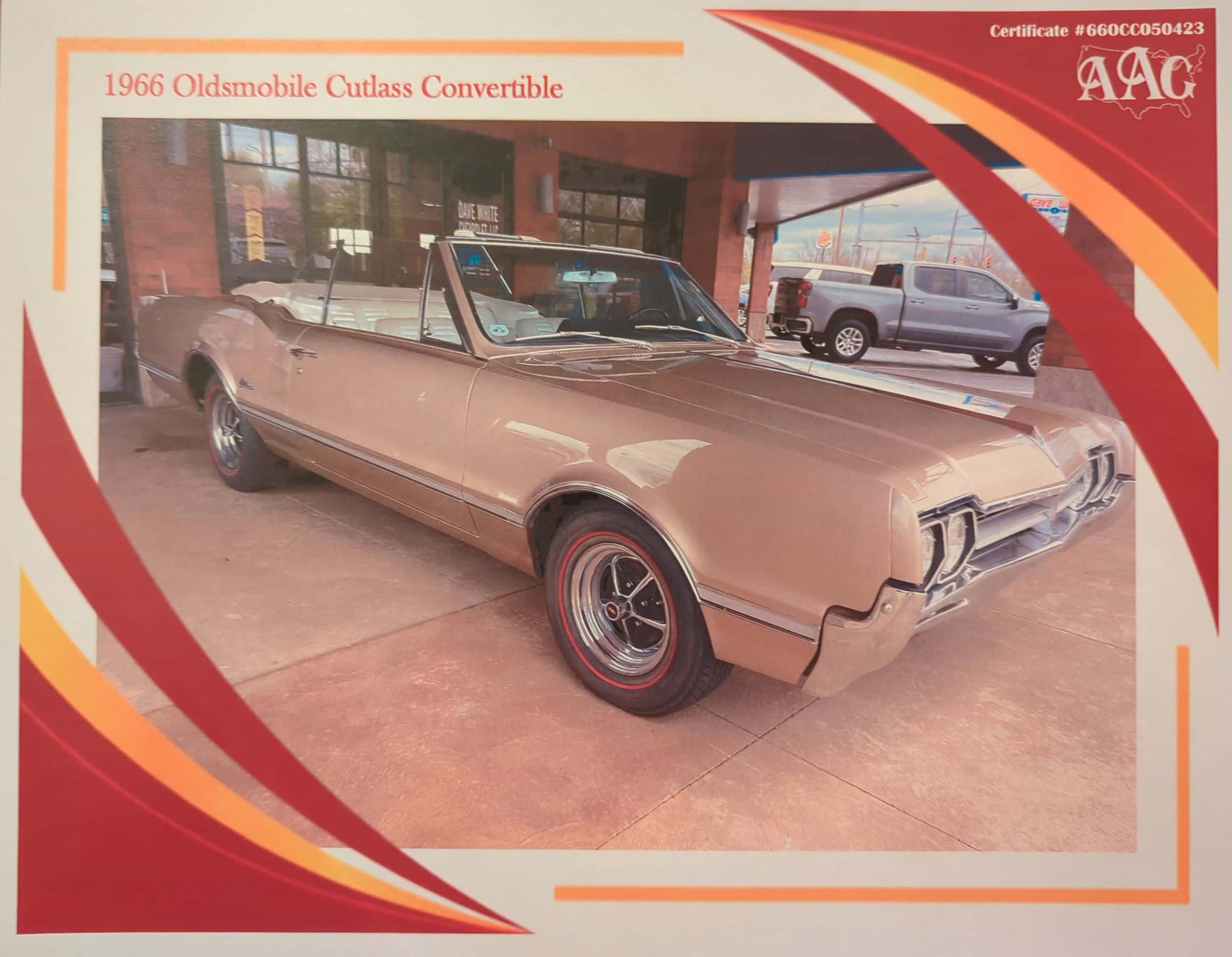 1966 sales cutlass convertible