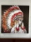 Native American Themed Print on Cavavas over Wooden Frame