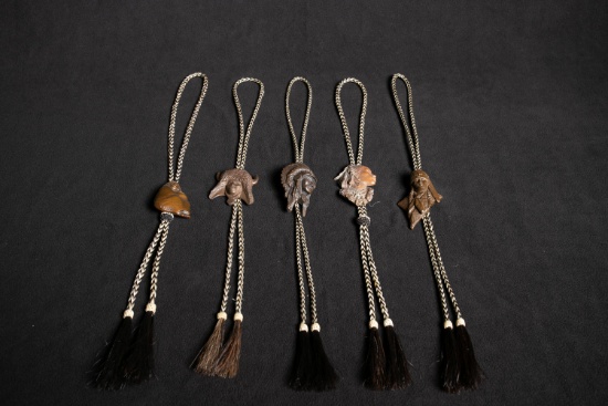 Prix De West Bolo Assortment with Native American Figures