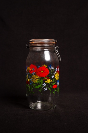 Antique Floral Jar
