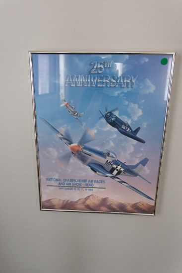25th Annivesary National Championship Air Races and Air Show Poster 1988 Reno
