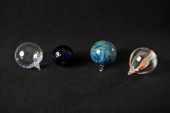 Hand Blown Ornament Style Glass Globes