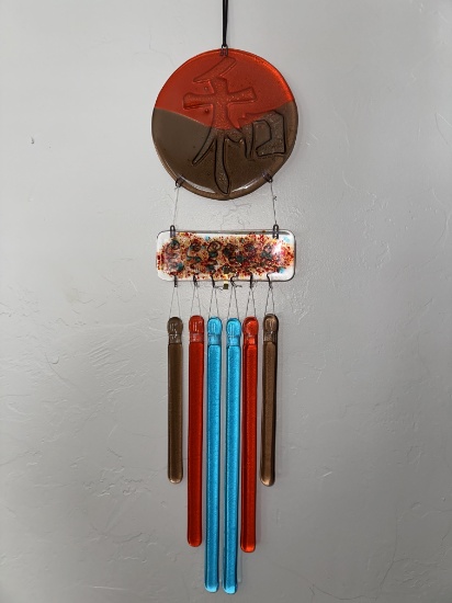 Asian Theme Glass Windchime