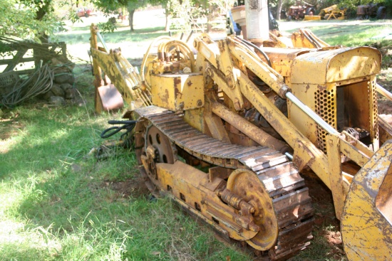 Oliver Crawler with Backhoe and Rear Blade