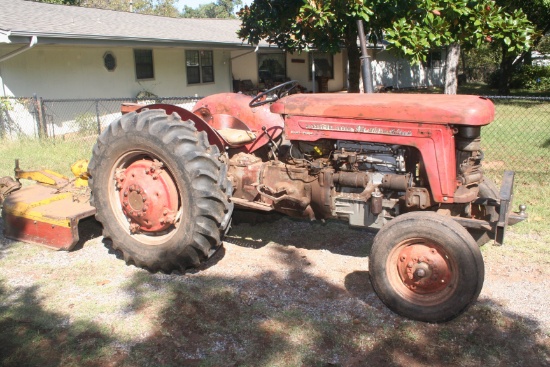 Massey Ferguson 65 Dieselmatic and Brush Hog
