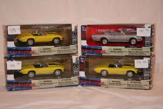 4 Die Cast Models in Box